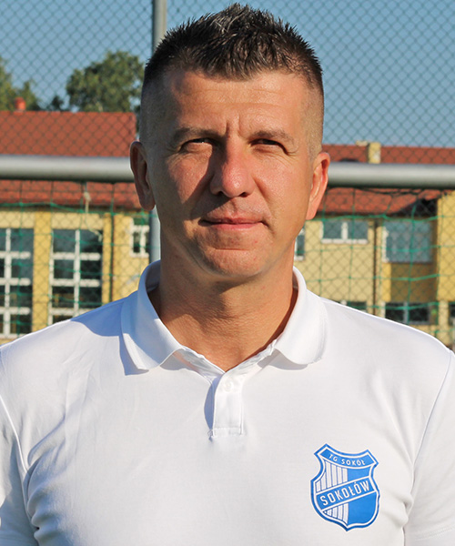 trener Łukasz Prucnal (AF TG Sokół Sokołów Małopolski)