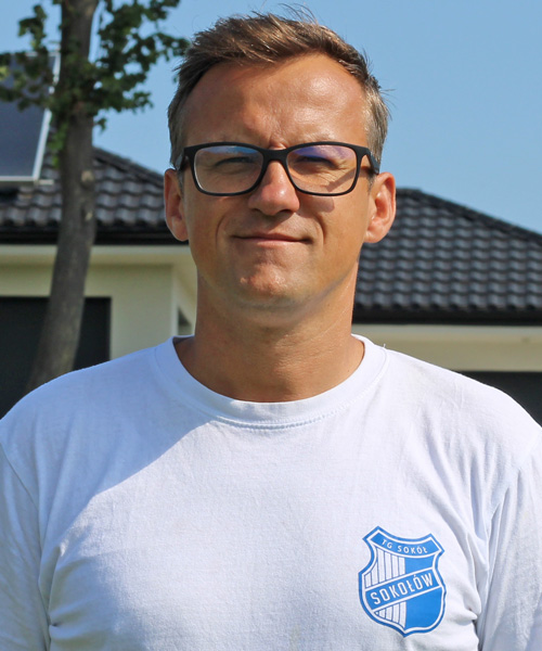 Trener koordynator Akademii Futbolu TG Sokół Sokołów Małopolski Piotr Darocha
